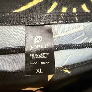 POP Fit Black and Gold Leggings